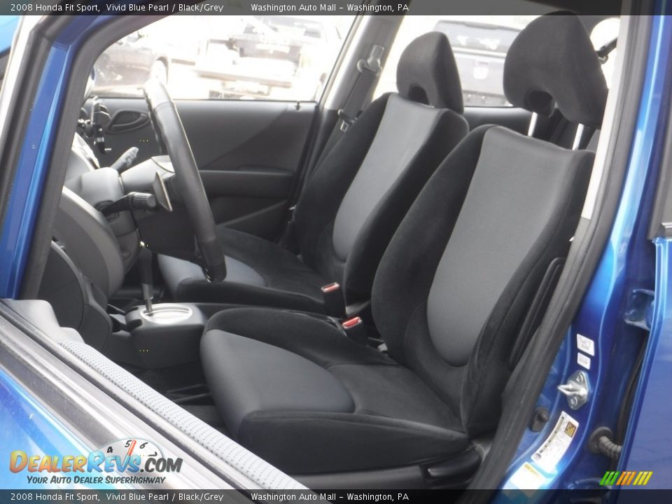 2008 Honda Fit Sport Vivid Blue Pearl / Black/Grey Photo #13