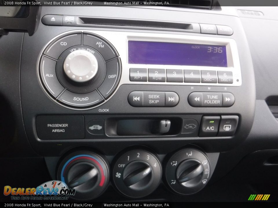 2008 Honda Fit Sport Vivid Blue Pearl / Black/Grey Photo #14
