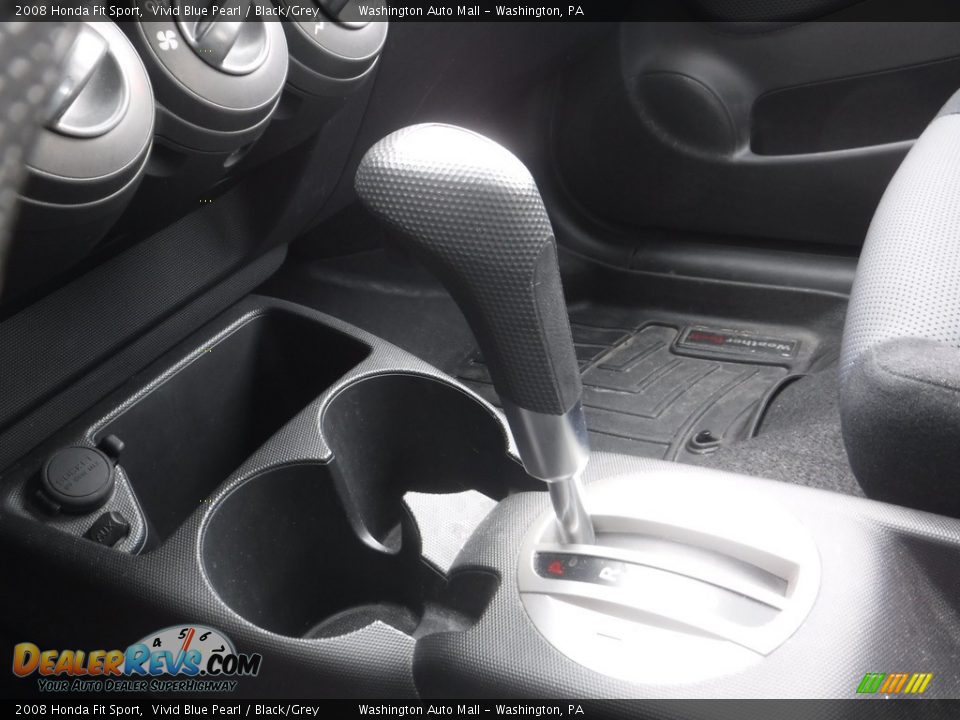 2008 Honda Fit Sport Vivid Blue Pearl / Black/Grey Photo #15