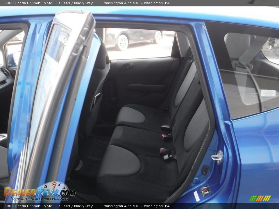 2008 Honda Fit Sport Vivid Blue Pearl / Black/Grey Photo #16