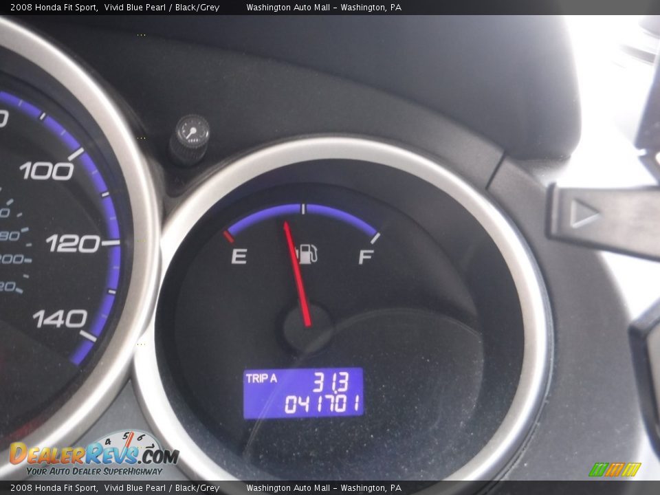 2008 Honda Fit Sport Vivid Blue Pearl / Black/Grey Photo #20