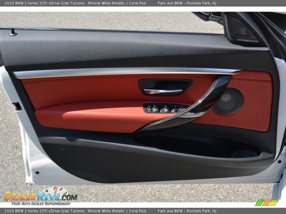 2016 BMW 3 Series 335i xDrive Gran Turismo Mineral White Metallic / Coral Red Photo #8