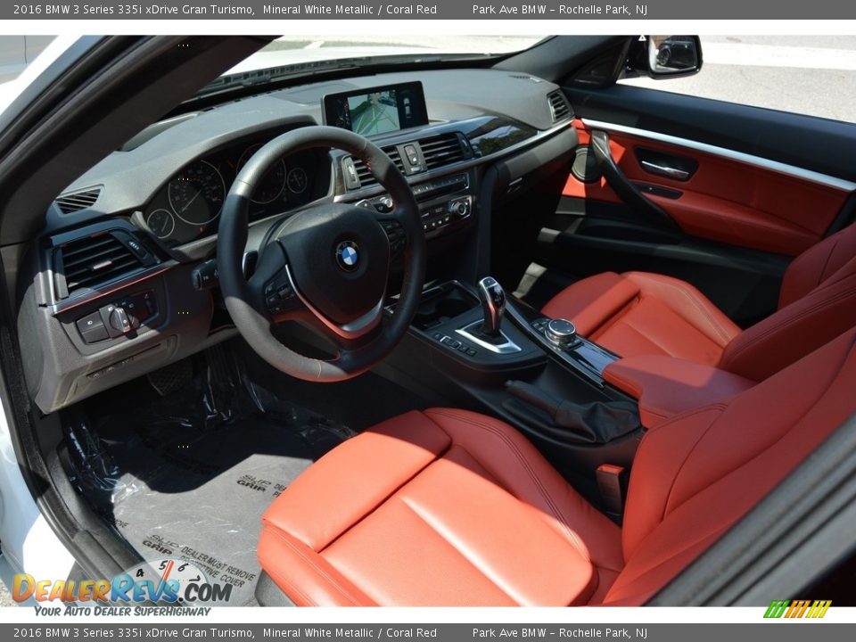 2016 BMW 3 Series 335i xDrive Gran Turismo Mineral White Metallic / Coral Red Photo #10