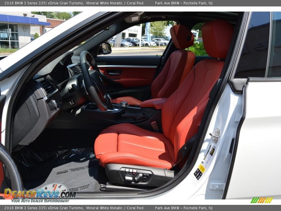 2016 BMW 3 Series 335i xDrive Gran Turismo Mineral White Metallic / Coral Red Photo #11