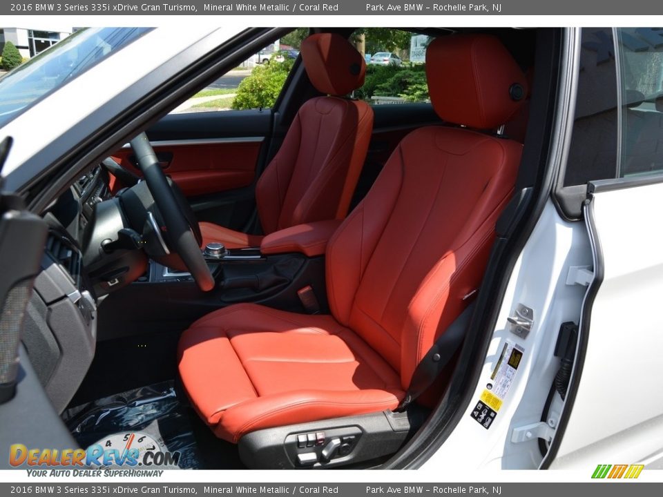 2016 BMW 3 Series 335i xDrive Gran Turismo Mineral White Metallic / Coral Red Photo #13