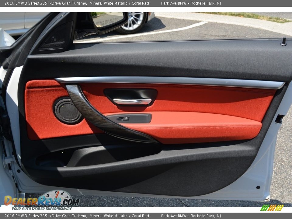 2016 BMW 3 Series 335i xDrive Gran Turismo Mineral White Metallic / Coral Red Photo #27