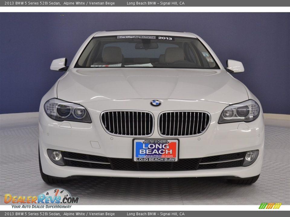 2013 BMW 5 Series 528i Sedan Alpine White / Venetian Beige Photo #2