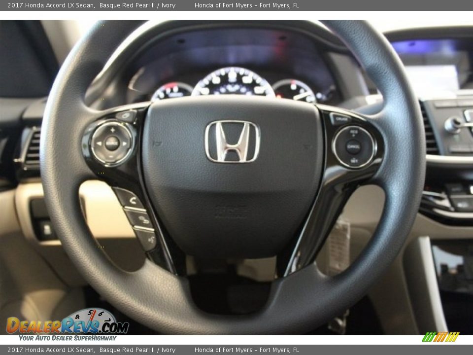 2017 Honda Accord LX Sedan Basque Red Pearl II / Ivory Photo #11