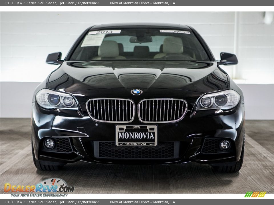 2013 BMW 5 Series 528i Sedan Jet Black / Oyster/Black Photo #2