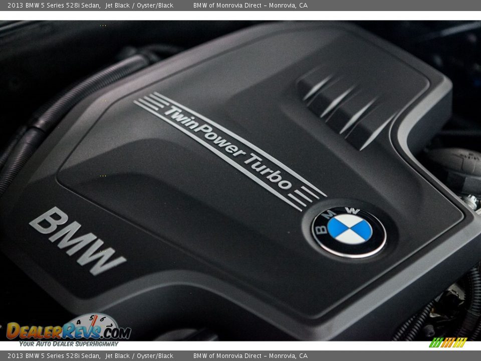 2013 BMW 5 Series 528i Sedan Jet Black / Oyster/Black Photo #26