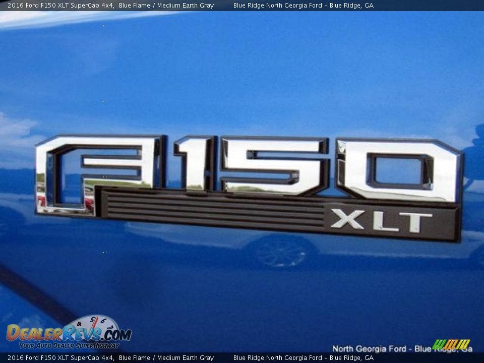 2016 Ford F150 XLT SuperCab 4x4 Blue Flame / Medium Earth Gray Photo #34