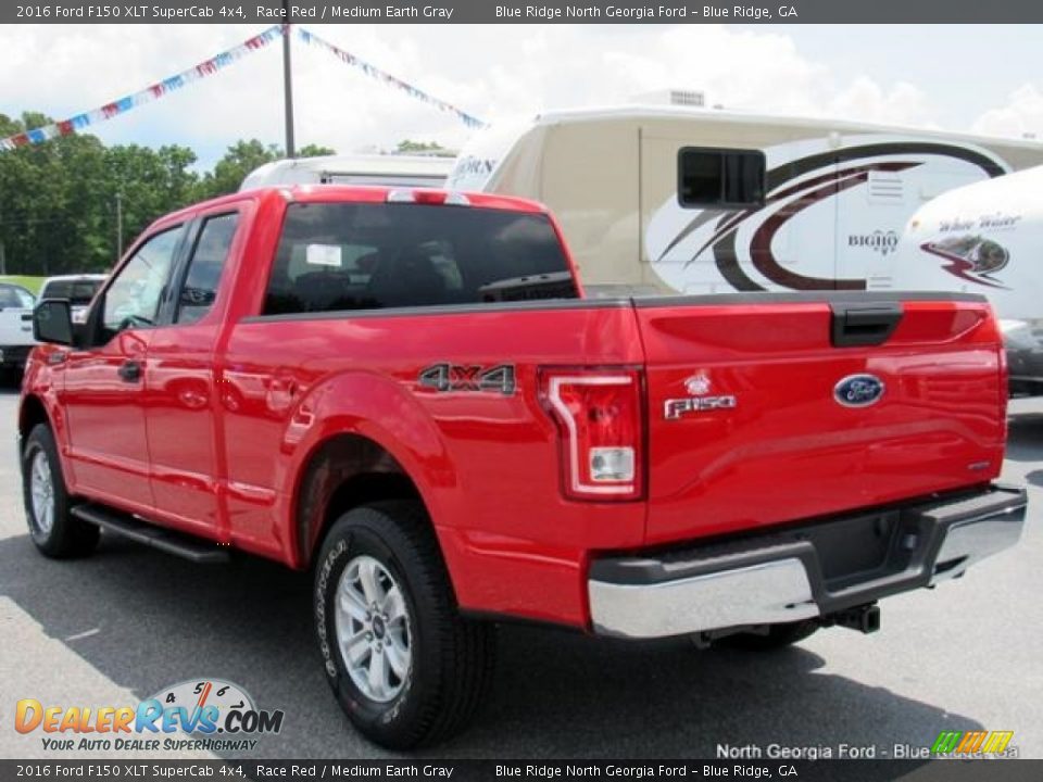 2016 Ford F150 XLT SuperCab 4x4 Race Red / Medium Earth Gray Photo #3