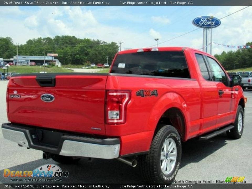 2016 Ford F150 XLT SuperCab 4x4 Race Red / Medium Earth Gray Photo #5