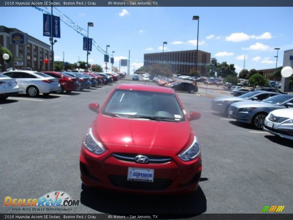 2016 Hyundai Accent SE Sedan Boston Red / Gray Photo #2