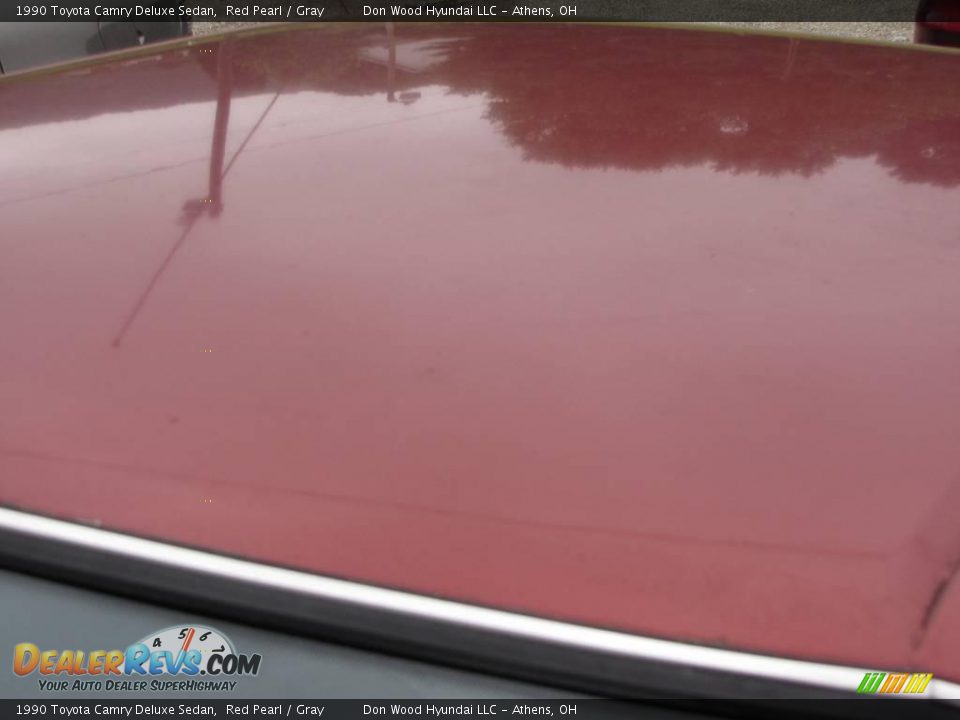 1990 Toyota Camry Deluxe Sedan Red Pearl / Gray Photo #8