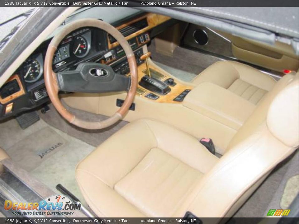 1988 Jaguar XJ XJS V12 Convertible Dorchester Gray Metallic / Tan Photo #2