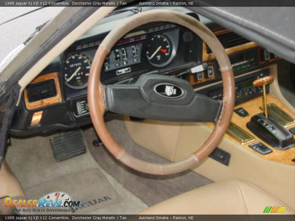 1988 Jaguar XJ XJS V12 Convertible Dorchester Gray Metallic / Tan Photo #10