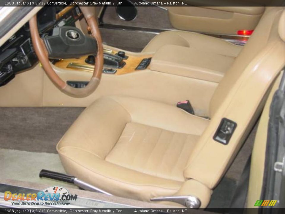1988 Jaguar XJ XJS V12 Convertible Dorchester Gray Metallic / Tan Photo #12