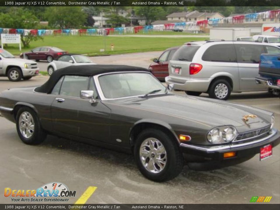 1988 Jaguar XJ XJS V12 Convertible Dorchester Gray Metallic / Tan Photo #17