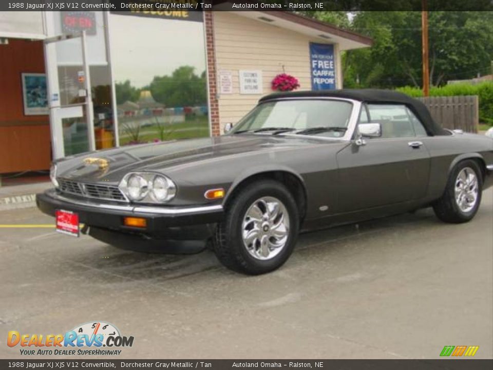 1988 Jaguar XJ XJS V12 Convertible Dorchester Gray Metallic / Tan Photo #19