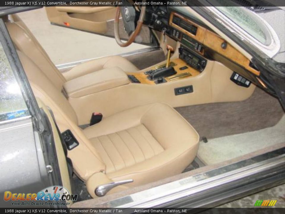 1988 Jaguar XJ XJS V12 Convertible Dorchester Gray Metallic / Tan Photo #21