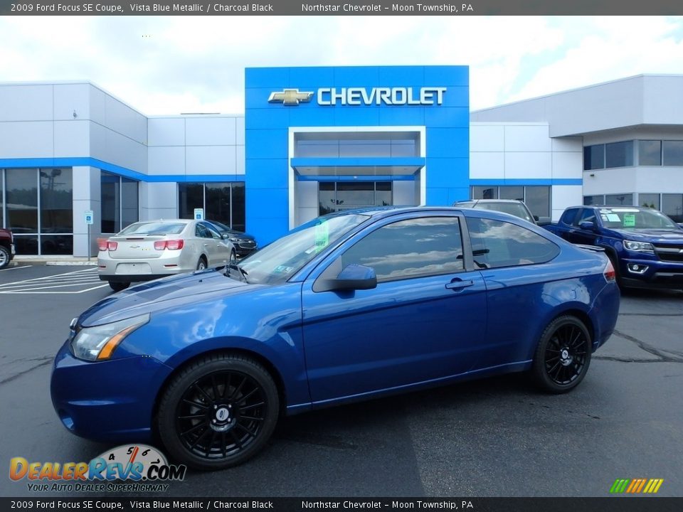 2009 Ford Focus SE Coupe Vista Blue Metallic / Charcoal Black Photo #1