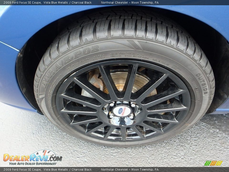 2009 Ford Focus SE Coupe Vista Blue Metallic / Charcoal Black Photo #3