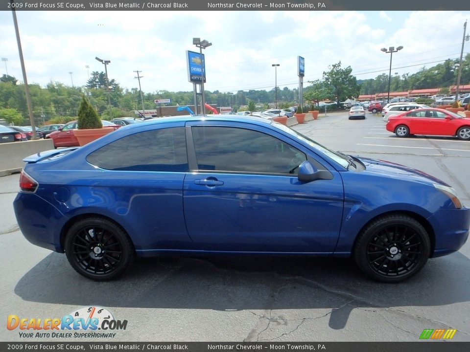 2009 Ford Focus SE Coupe Vista Blue Metallic / Charcoal Black Photo #12