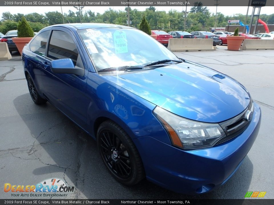 2009 Ford Focus SE Coupe Vista Blue Metallic / Charcoal Black Photo #14