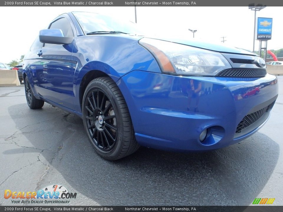 2009 Ford Focus SE Coupe Vista Blue Metallic / Charcoal Black Photo #15