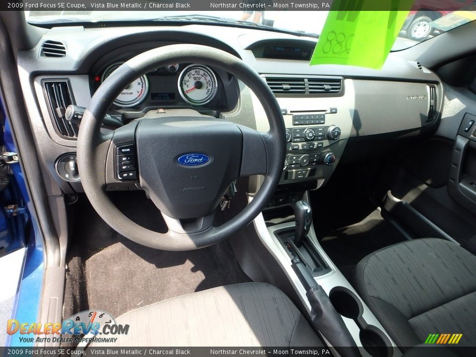 2009 Ford Focus SE Coupe Vista Blue Metallic / Charcoal Black Photo #23