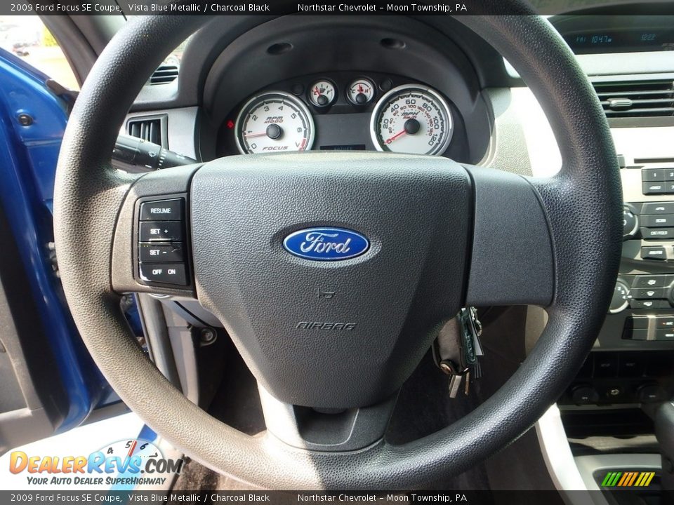 2009 Ford Focus SE Coupe Vista Blue Metallic / Charcoal Black Photo #27
