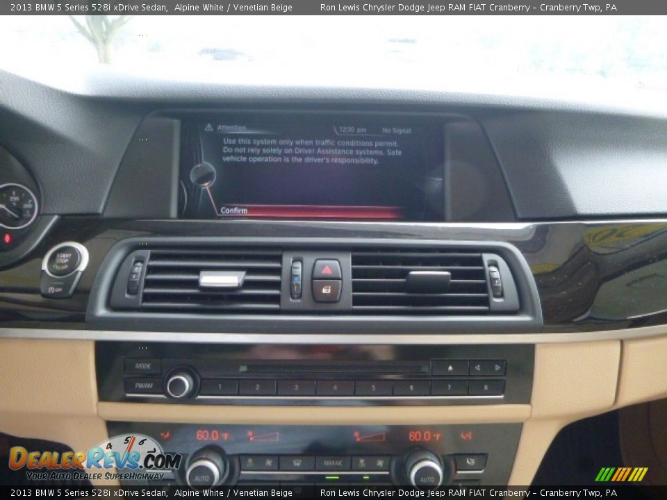 2013 BMW 5 Series 528i xDrive Sedan Alpine White / Venetian Beige Photo #16