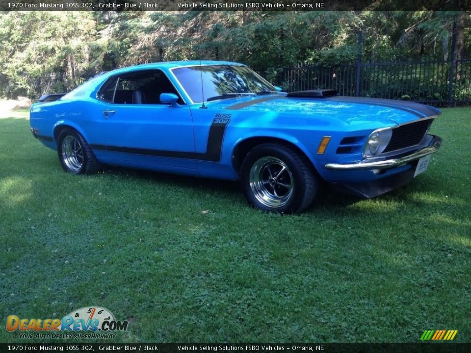 1970 Ford Mustang BOSS 302 Grabber Blue / Black Photo #1