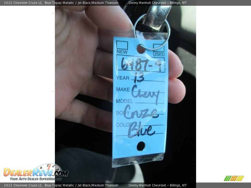 2013 Chevrolet Cruze LS Blue Topaz Metallic / Jet Black/Medium Titanium Photo #13