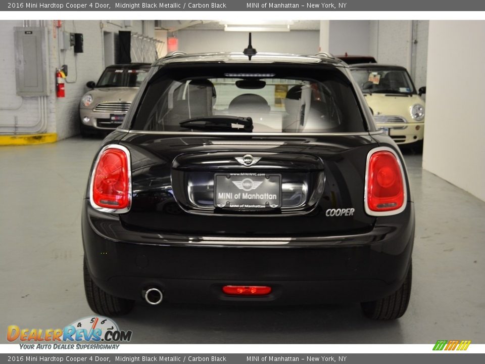 2016 Mini Hardtop Cooper 4 Door Midnight Black Metallic / Carbon Black Photo #5