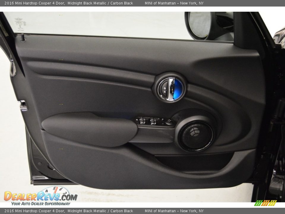 2016 Mini Hardtop Cooper 4 Door Midnight Black Metallic / Carbon Black Photo #6