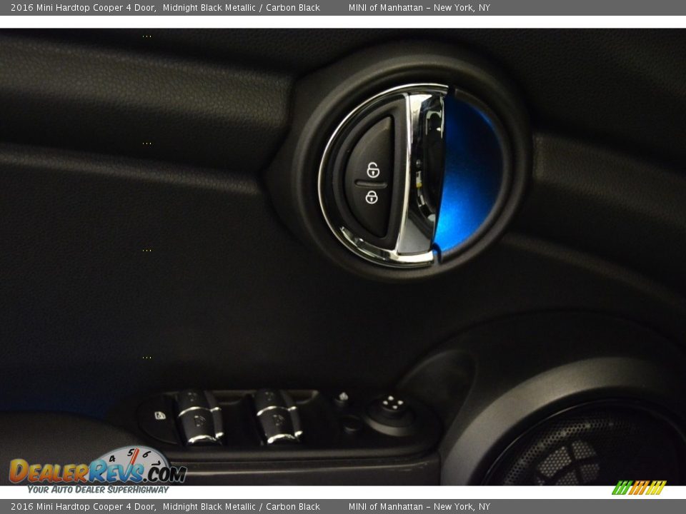 2016 Mini Hardtop Cooper 4 Door Midnight Black Metallic / Carbon Black Photo #7