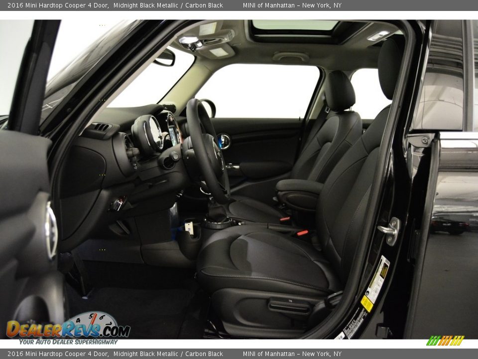 2016 Mini Hardtop Cooper 4 Door Midnight Black Metallic / Carbon Black Photo #8
