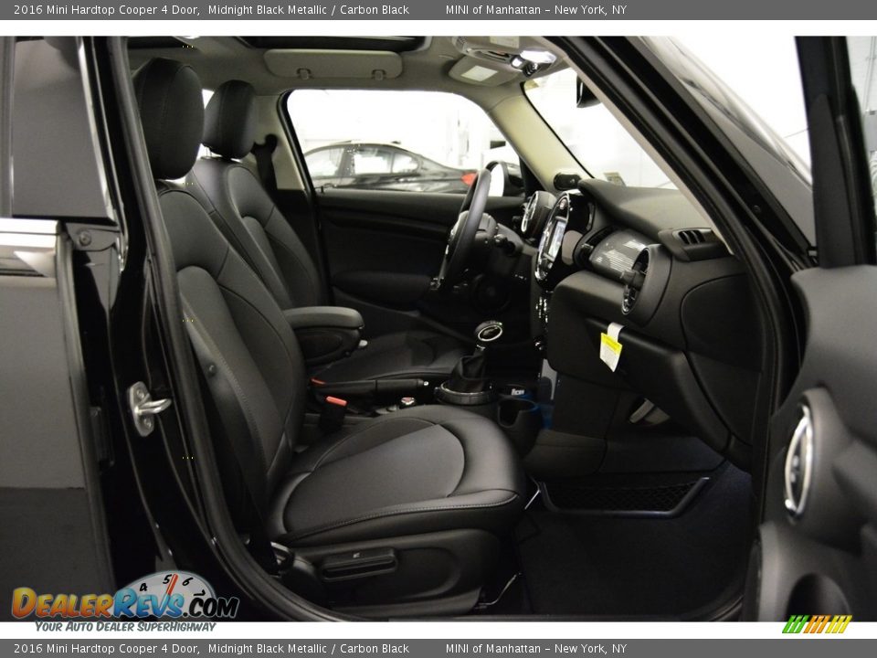 2016 Mini Hardtop Cooper 4 Door Midnight Black Metallic / Carbon Black Photo #10