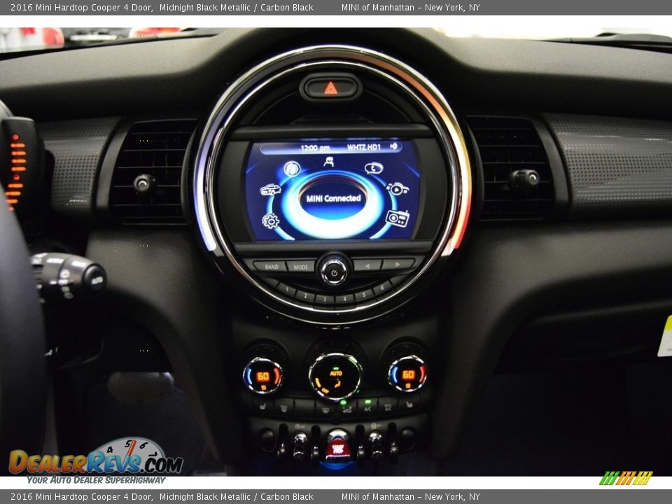2016 Mini Hardtop Cooper 4 Door Midnight Black Metallic / Carbon Black Photo #13