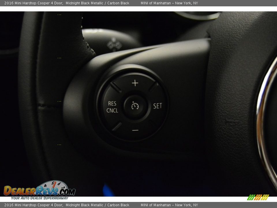 2016 Mini Hardtop Cooper 4 Door Midnight Black Metallic / Carbon Black Photo #16