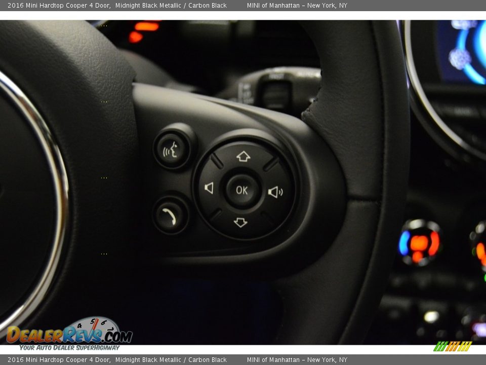 2016 Mini Hardtop Cooper 4 Door Midnight Black Metallic / Carbon Black Photo #17