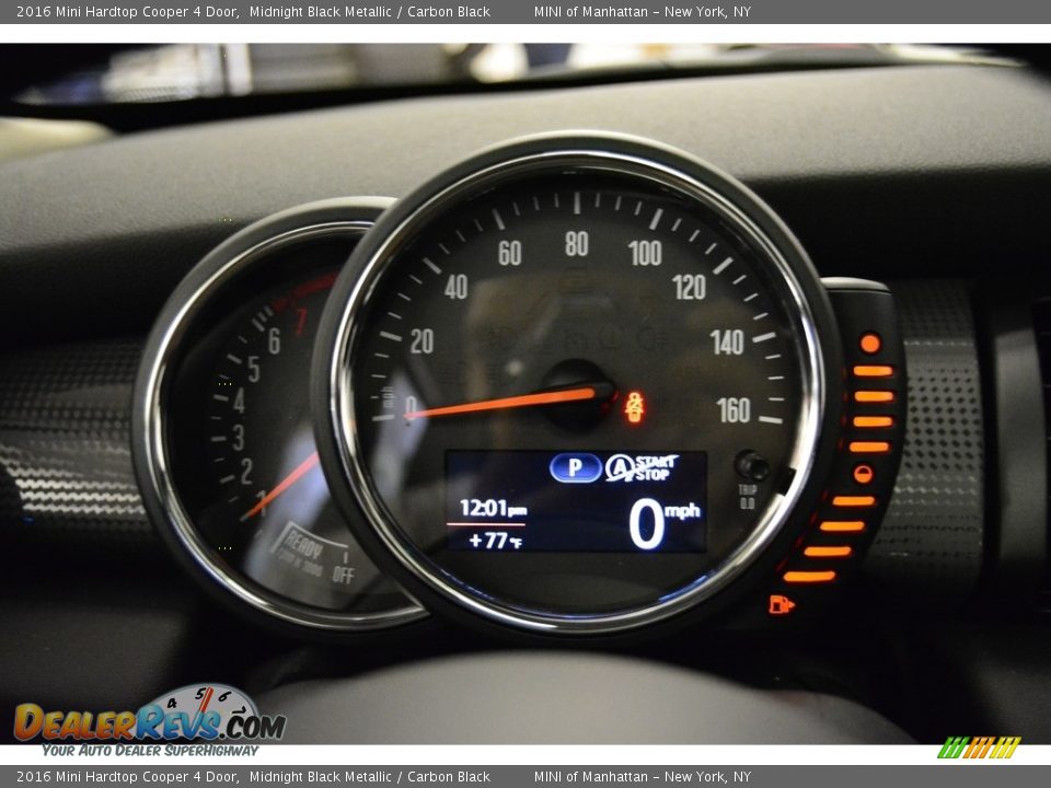 2016 Mini Hardtop Cooper 4 Door Midnight Black Metallic / Carbon Black Photo #18
