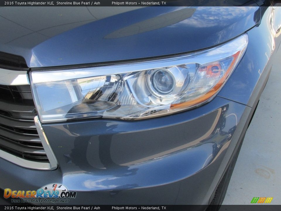 2016 Toyota Highlander XLE Shoreline Blue Pearl / Ash Photo #9