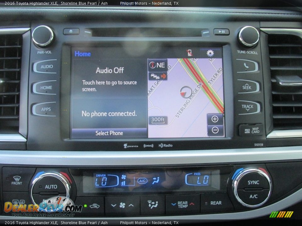 2016 Toyota Highlander XLE Shoreline Blue Pearl / Ash Photo #27