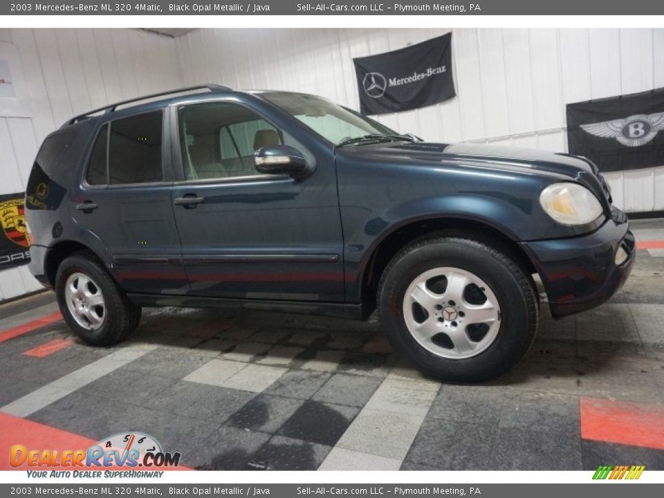 2003 Mercedes-Benz ML 320 4Matic Black Opal Metallic / Java Photo #6