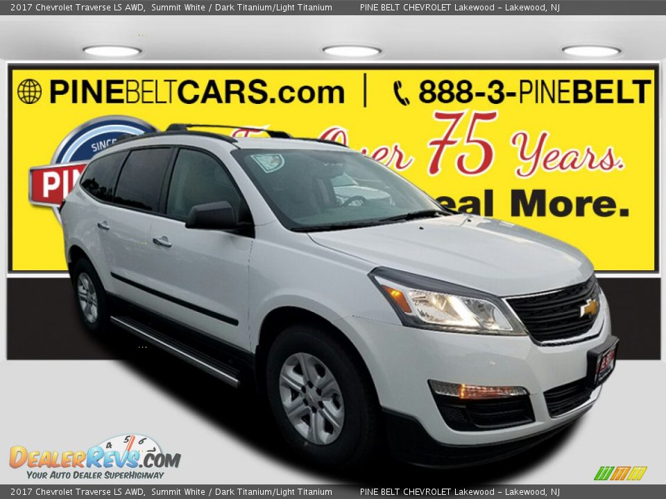 2017 Chevrolet Traverse LS AWD Summit White / Dark Titanium/Light Titanium Photo #1