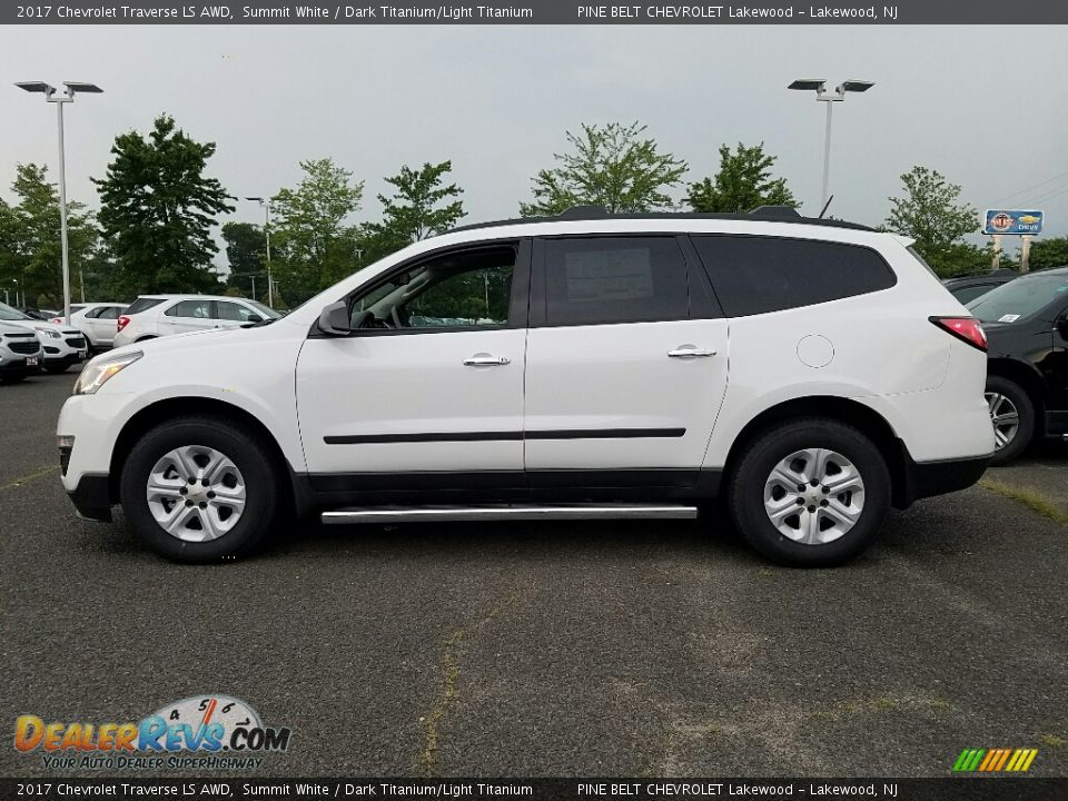 2017 Chevrolet Traverse LS AWD Summit White / Dark Titanium/Light Titanium Photo #3