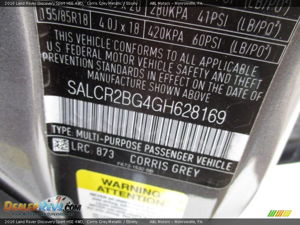 2016 Land Rover Discovery Sport HSE 4WD Corris Grey Metallic / Ebony Photo #19